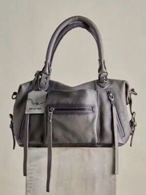 Free People NEWEST BABY Emerson GRAVEL ROCK Leather Tote Bag NWT SOLD OUT!